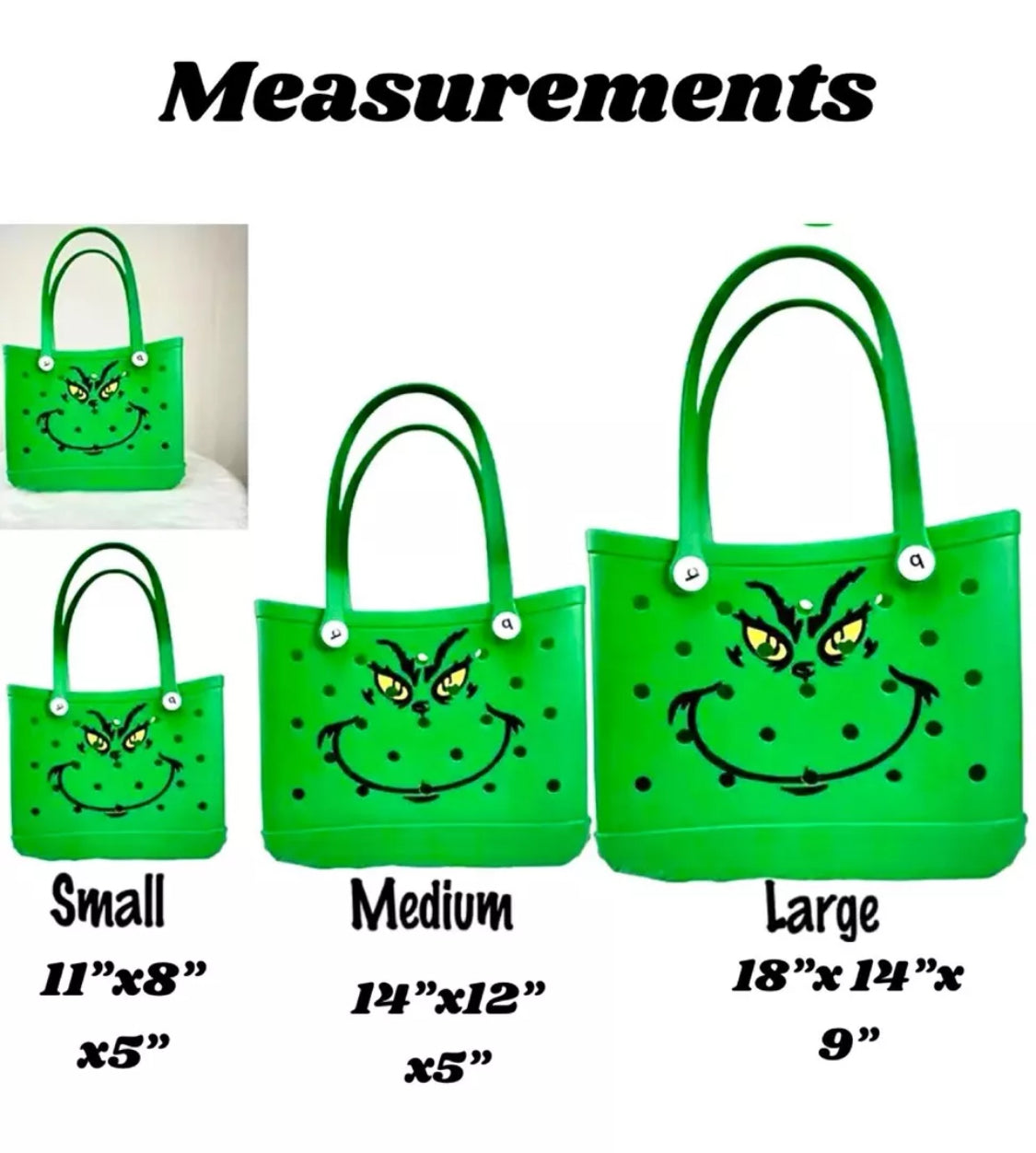 Pawsome Designs Christmas “Feelin' Grinchy” Grinch Insp EVA Tote  S/M/L