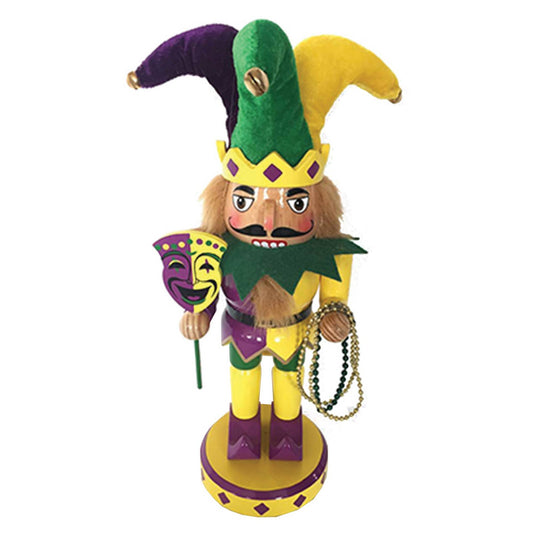 10" Mardi Gras Jester Nutcracker